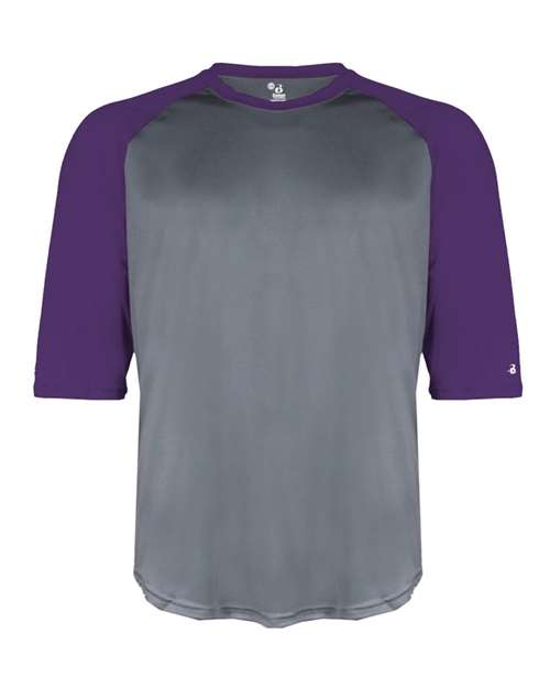 Badger Youth B-Core 3/4 Sleeve Baseball T-Shirt 2133