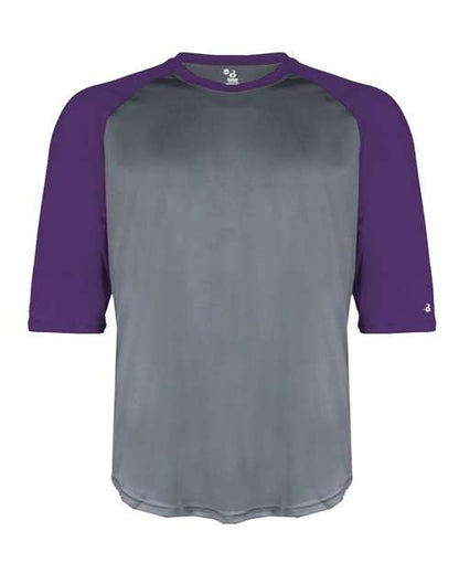 Badger Youth B-Core 3/4 Sleeve Baseball T-Shirt 2133