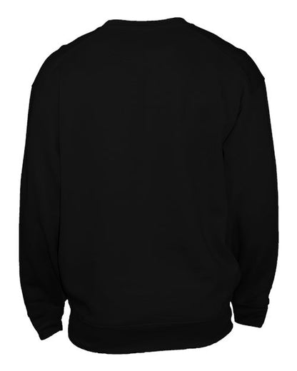Custom EmbroideredBadger Unisex Pocket Crewneck Sweatshirt 3970 Black
