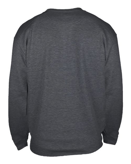 Custom EmbroideredBadger Unisex Pocket Crewneck Sweatshirt 3970 Charcoal