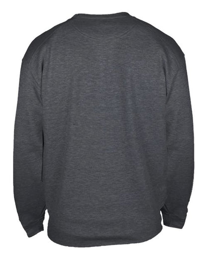 Custom EmbroideredBadger Unisex Pocket Crewneck Sweatshirt 3970 Charcoal