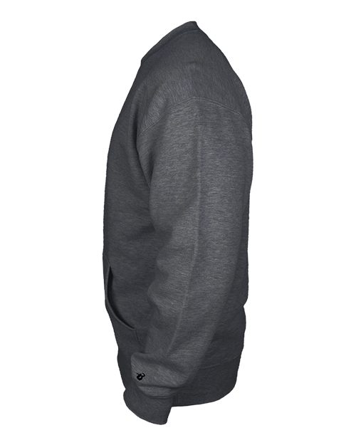 Badger Unisex Pocket Crewneck Sweatshirt 3970