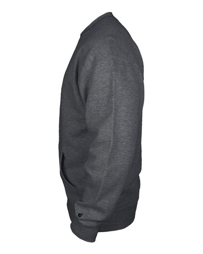 Badger Unisex Pocket Crewneck Sweatshirt 3970