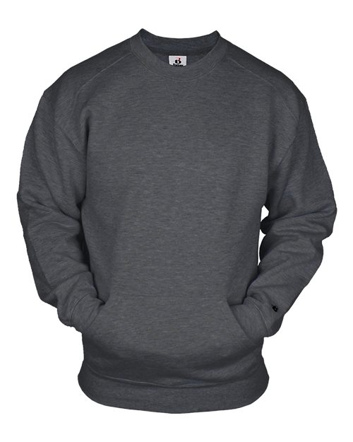 Badger Unisex Pocket Crewneck Sweatshirt 3970