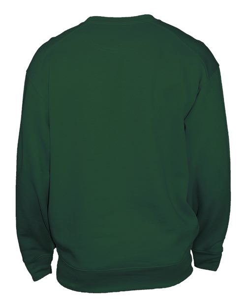 Custom EmbroideredBadger Unisex Pocket Crewneck Sweatshirt 3970 Forest
