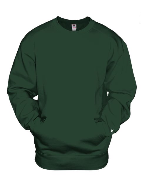 Badger Unisex Pocket Crewneck Sweatshirt 3970