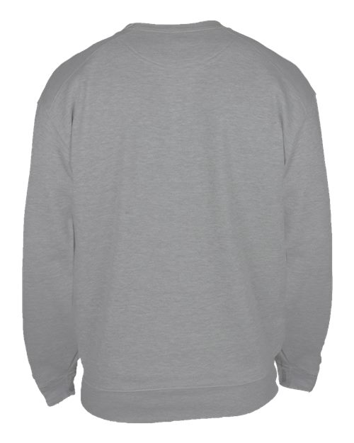 Custom EmbroideredBadger Unisex Pocket Crewneck Sweatshirt 3970 Oxford