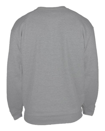 Custom EmbroideredBadger Unisex Pocket Crewneck Sweatshirt 3970 Oxford