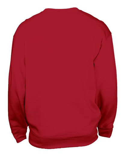 Custom EmbroideredBadger Unisex Pocket Crewneck Sweatshirt 3970 Red