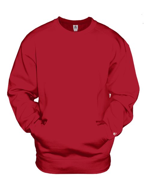 Badger Unisex Pocket Crewneck Sweatshirt 3970