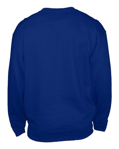 Custom EmbroideredBadger Unisex Pocket Crewneck Sweatshirt 3970 Royal