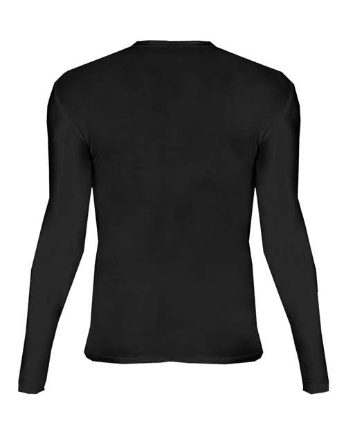 Custom EmbroideredBadger Men's Pro-Compression Long Sleeve T-Shirt 4015 Black