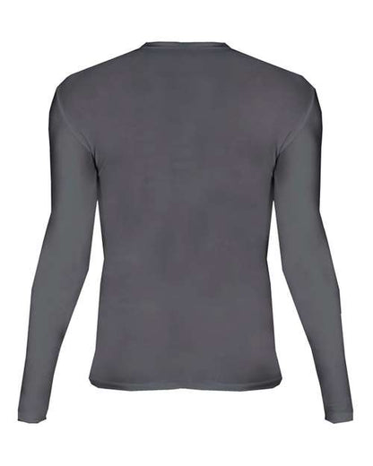 Custom EmbroideredBadger Men's Pro-Compression Long Sleeve T-Shirt 4015 Graphite