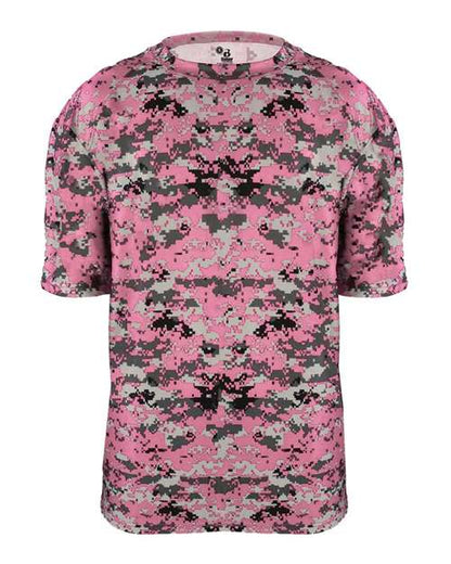 Badger Youth Digital Camo T-Shirt 2180 Pink Digital