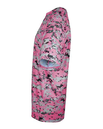 Badger Youth Digital Camo T-Shirt 2180 Pink Digital