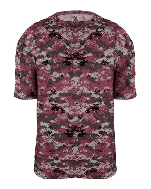 Badger Youth Digital Camo T-Shirt 2180 Maroon Digital