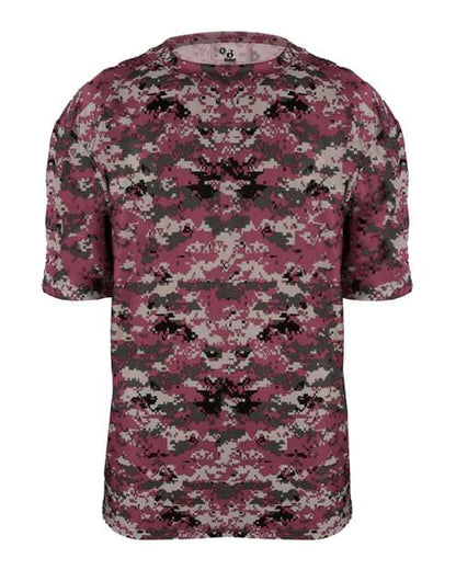 Badger Youth Digital Camo T-Shirt 2180 Maroon Digital