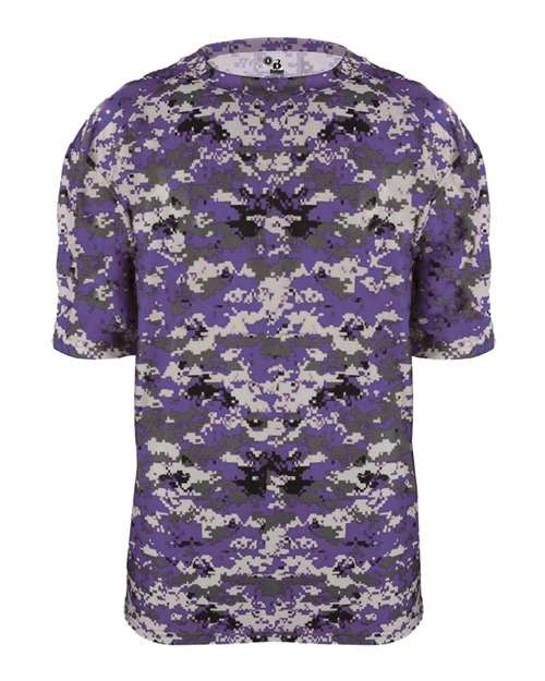 Badger Youth Digital Camo T-Shirt 2180 Purple Digital