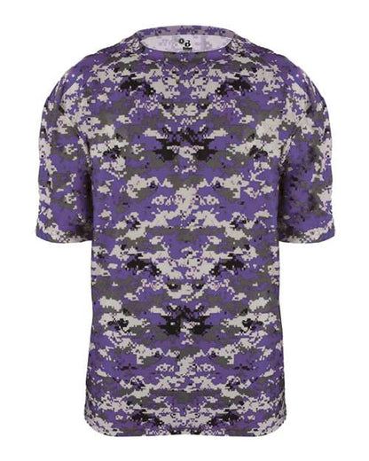 Badger Youth Digital Camo T-Shirt 2180 Purple Digital