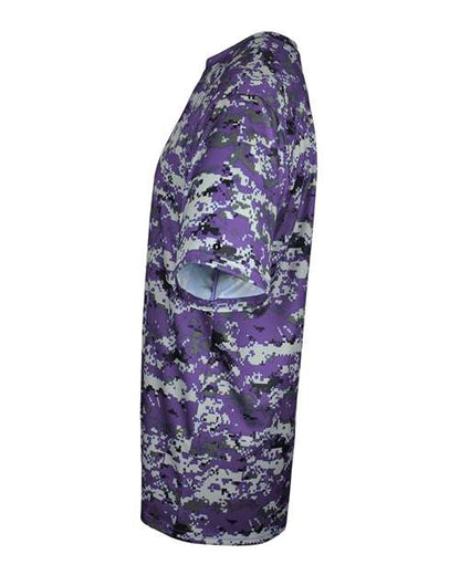 Badger Youth Digital Camo T-Shirt 2180 Purple Digital