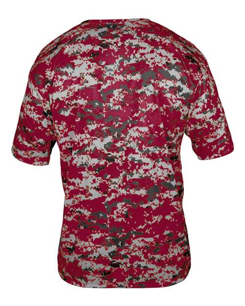 Badger Youth Digital Camo T-Shirt 2180 Cardinal Digital