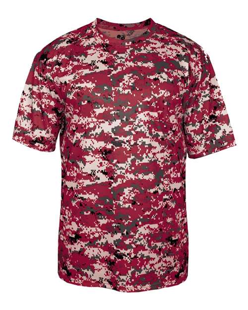 Badger Youth Digital Camo T-Shirt 2180 Cardinal Digital