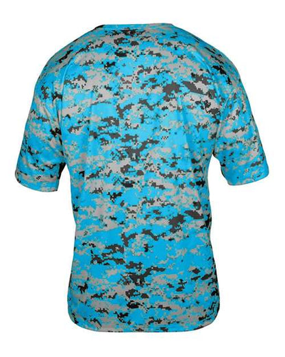 Badger Youth Digital Camo T-Shirt 2180 Electric Blue Digital