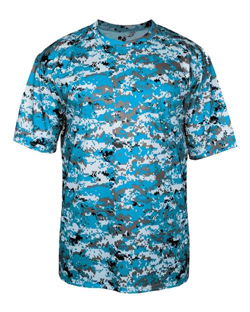 Badger Youth Digital Camo T-Shirt 2180 Electric Blue Digital