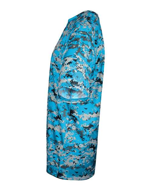 Badger Youth Digital Camo T-Shirt 2180 Electric Blue Digital