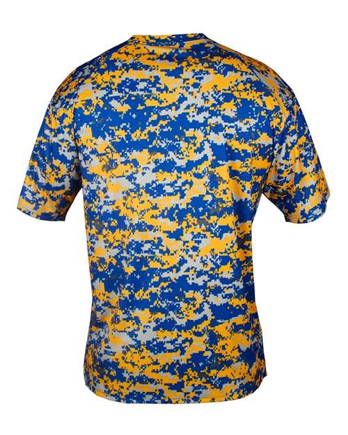 Badger Youth Digital Camo T-Shirt 2180 Royal/ Gold Digital