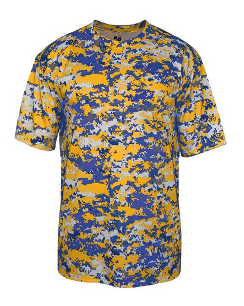 Badger Youth Digital Camo T-Shirt 2180 Royal/ Gold Digital