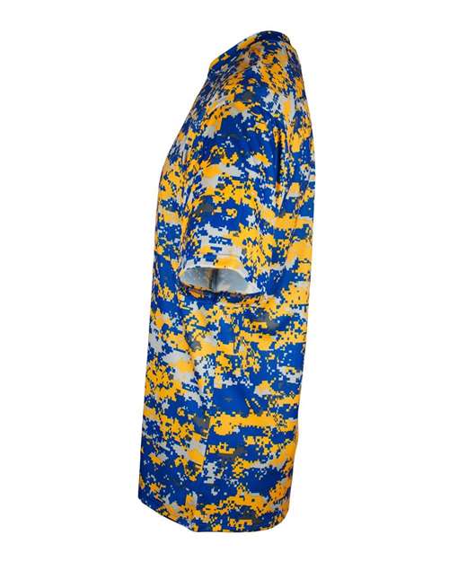 Badger Youth Digital Camo T-Shirt 2180 Royal/ Gold Digital