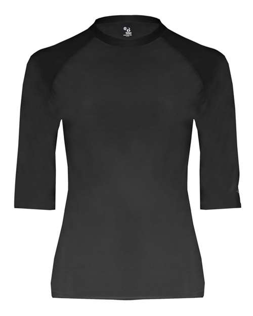 Custom EmbroideredBadger Men's Pro-Compression Half Sleeve T-Shirt 4026 Black