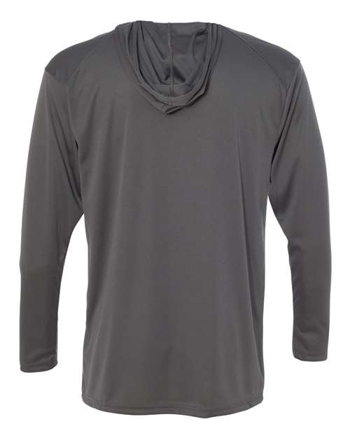 Badger B-Core Hooded Long Sleeve T-Shirt 4105 Graphite