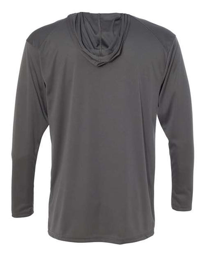 Badger B-Core Hooded Long Sleeve T-Shirt 4105 Graphite