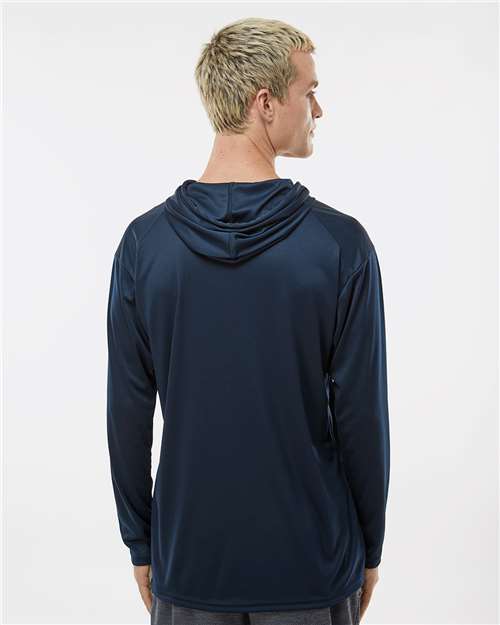 Badger B-Core Hooded Long Sleeve T-Shirt 4105 Navy