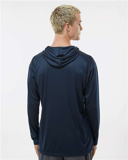 Badger B-Core Hooded Long Sleeve T-Shirt 4105 Navy