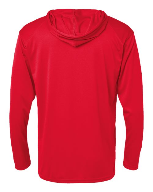 Badger B-Core Hooded Long Sleeve T-Shirt 4105 Red