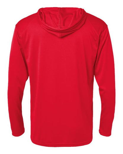 Badger B-Core Hooded Long Sleeve T-Shirt 4105 Red
