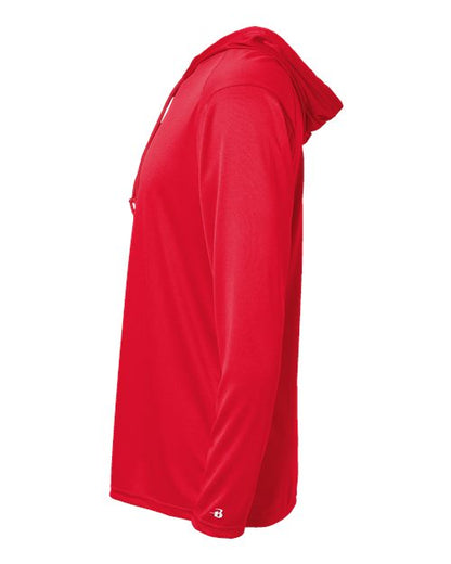 Badger B-Core Hooded Long Sleeve T-Shirt 4105 Red