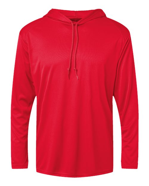 Badger B-Core Hooded Long Sleeve T-Shirt 4105 Red