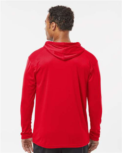Badger B-Core Hooded Long Sleeve T-Shirt 4105 Red