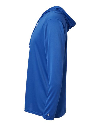 Badger B-Core Hooded Long Sleeve T-Shirt 4105 Royal