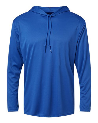 Badger B-Core Hooded Long Sleeve T-Shirt 4105 Royal