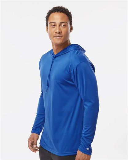 Badger B-Core Hooded Long Sleeve T-Shirt 4105 Royal