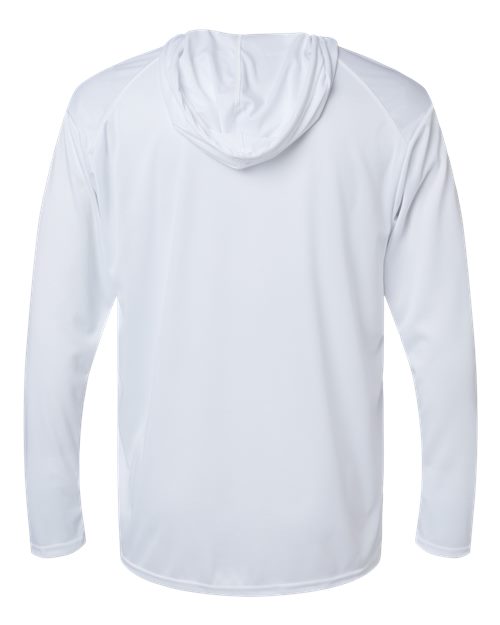 Badger B-Core Hooded Long Sleeve T-Shirt 4105 White