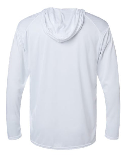 Badger B-Core Hooded Long Sleeve T-Shirt 4105 White