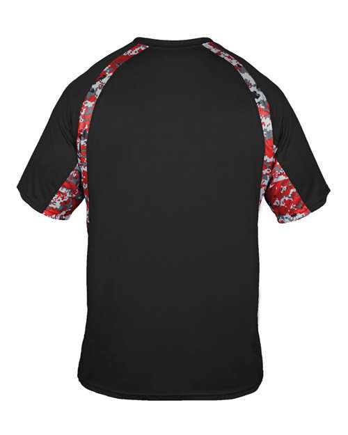 Custom EmbroideredBadger Men's Hook Digital T-Shirt 3401 Black/ Red