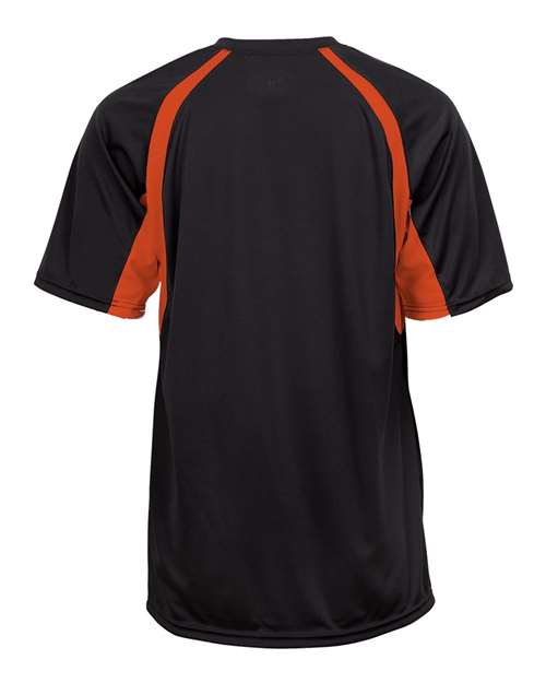 Custom EmbroideredBadger Men's B-Core Hook T-Shirt 1285 Black/ Burnt Orange