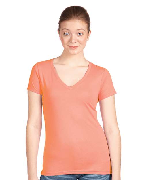Next Level Women's Ideal V-Neck T-Shirt 1540 Light Orange